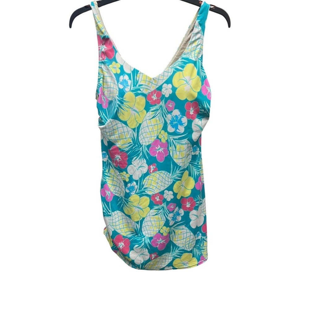 Talbots 14 Swimsuit‎ Floral  Skirt Padded Bra